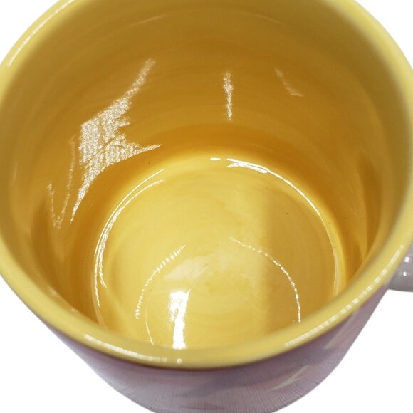 Anthropologie Coffee Tea Mug Letter A Graphic Red Pink Yellow - Picture 6 of 10